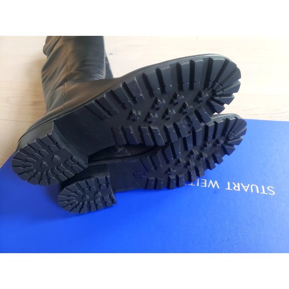 NIB STUART WEITZMAN Amber Over The Knee Nappa Leather Boots Black Sz 8 - Picture 14 of 16